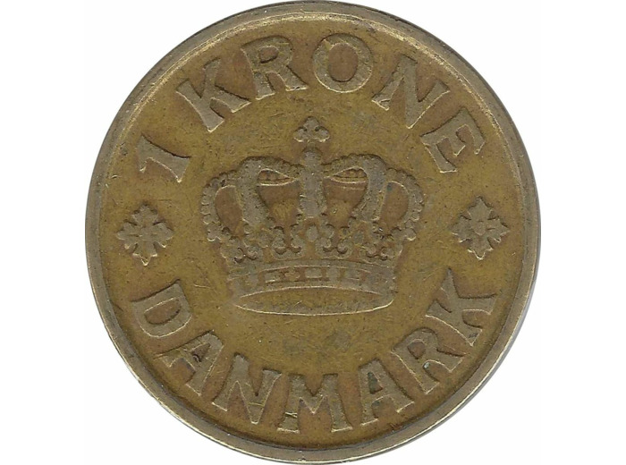 DANEMARK 1 KRONE 1925 HCNGJ TB+