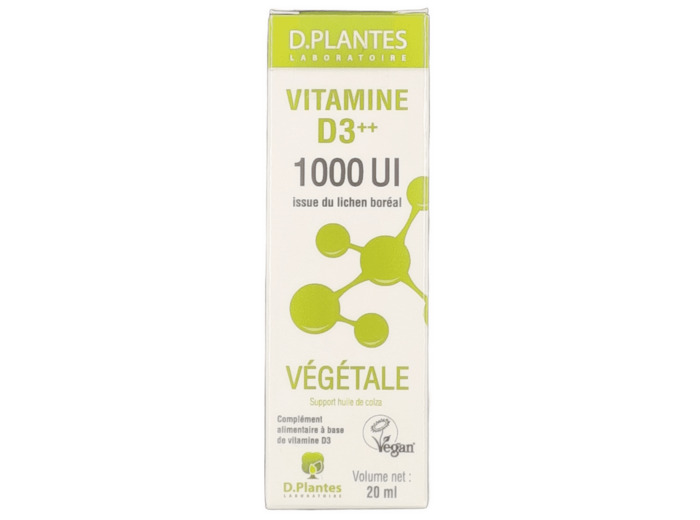 Vitamine D3 Végétale 1000UI Issue Du Lichen Boréal 20ml