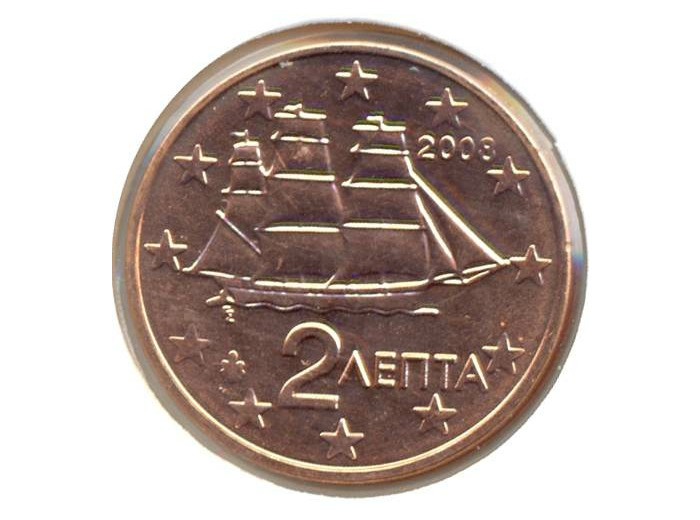 GRECE 2008 2 CENTIMES SUP
