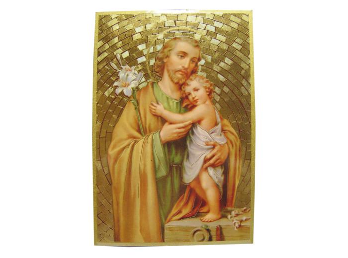 Plaquette Dorée 10x15,5cm - ST JOSEPH