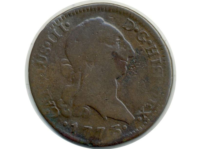 ESPAGNE 4 MARAVEDIS 1773 CARLOS III TB (W407.1)