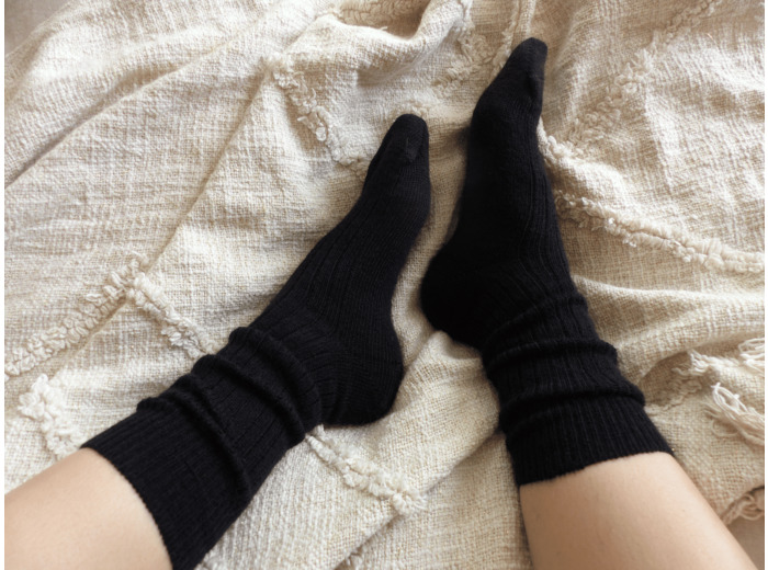 Chaussettes CHILL - 80% mohair / Noir