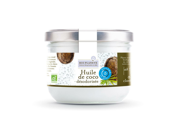 Huile de coco désodorisée Bio-400ml-Bio planète