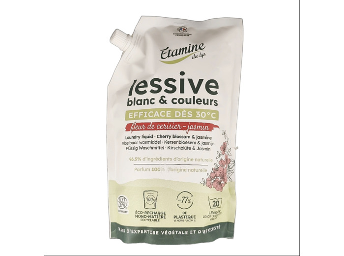 Doypack Lessive Fleur de Cerisier Jasmin 1L