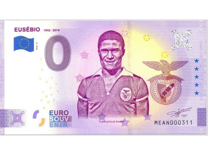 PORTUGAL 2020-8 EUSEBIO BILLET SOUVENIR 0 EURO TOURISTIQUE  NEUF