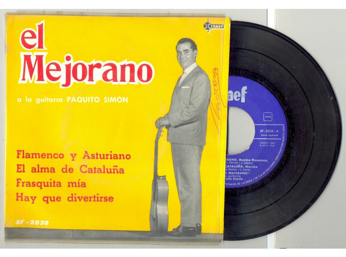 45 Tours EL MEJORANO "FLAMENCO Y ASTURIANO" / "FRASQUITA MIA"