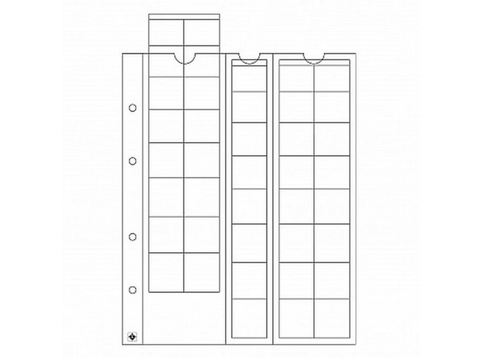 Feuilles Numismatiques NUMIS 30 cases maxi 25 mm 323463