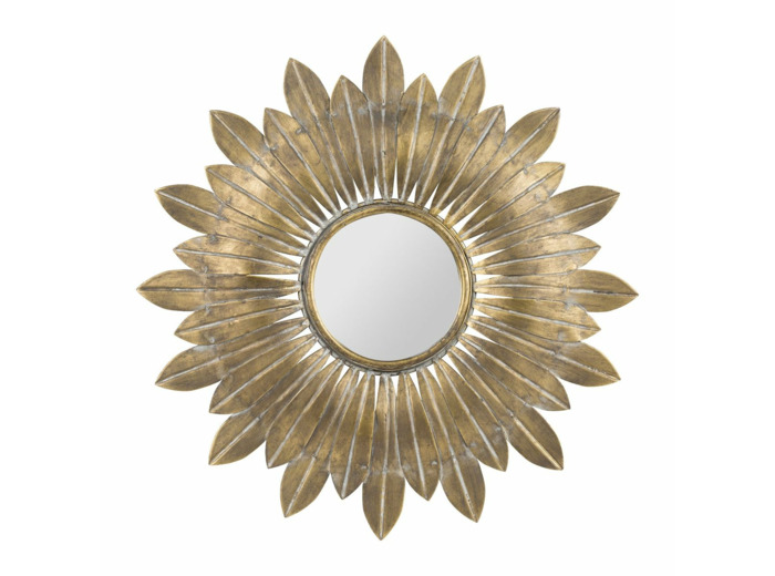 Miroir Belisama fer doré 32x32x2cm