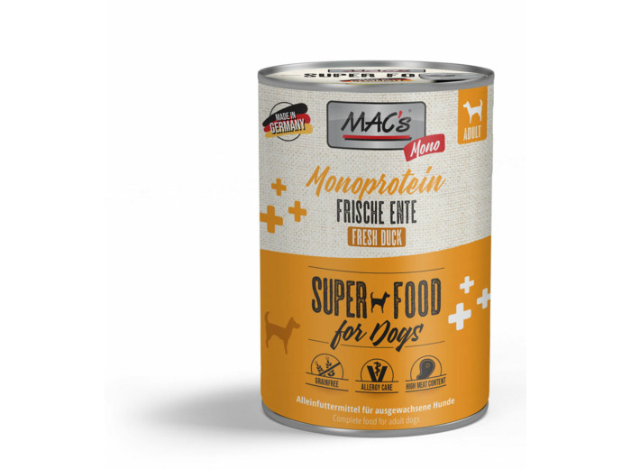 MAC'S Mono Sensitive pour chien, Canard - 800g
