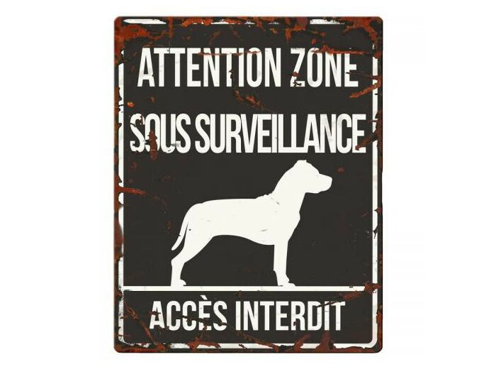 Plaque "Attention" American Staffordshire Terrier - 4 formats