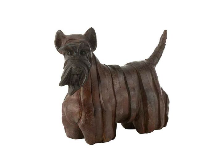 Chien terrier Ecossais résine marron 39x17x30cm