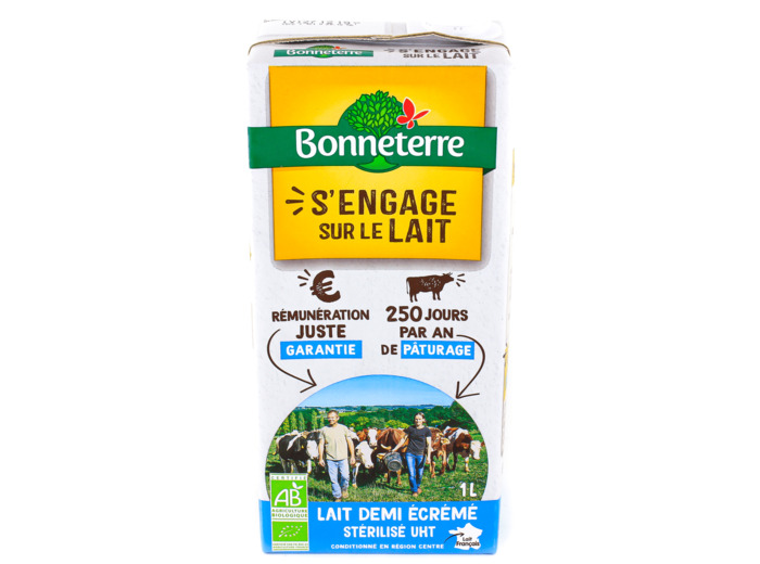 Lait Vache Stérilisé U.H.T. 1/2 Écrémé Bio 1L