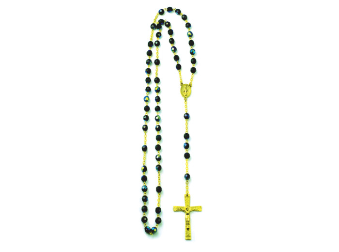 Chapelet Perles Cristal Sur Chaine Dorée - VERT