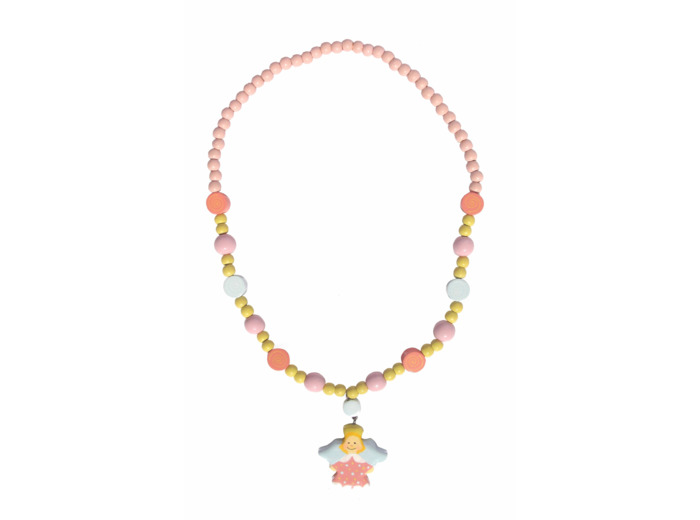Collier Ange rose pâle Environ 20cm