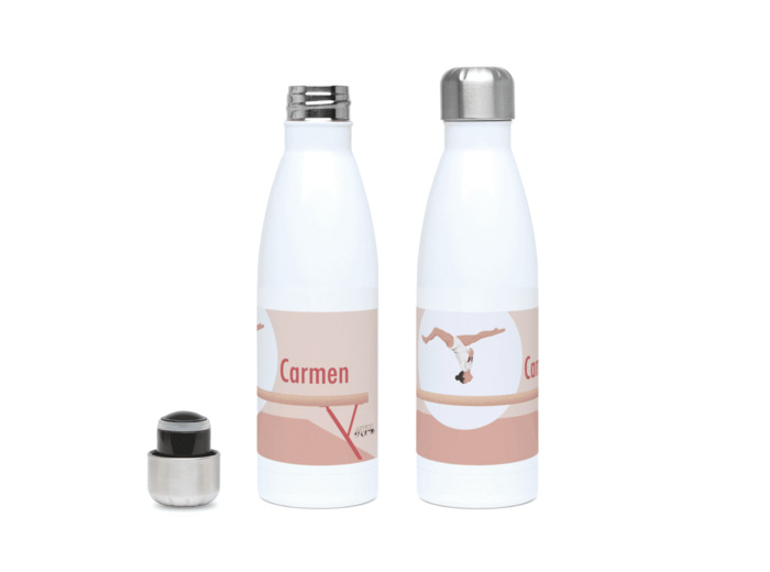 Gourde isotherme gymnastique "La Poutre" - Personnalisable