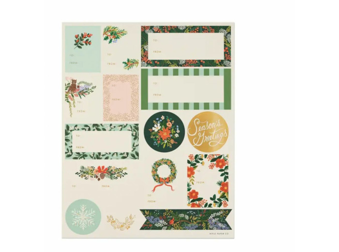 Set de stickers de Noël Hiver Floral - Rifle Paper Co