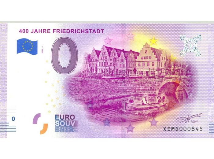 ALLEMAGNE 2020-1 400 JAHRE FRIEDRICHSTADT BILLET SOUVENIR 0 EURO TOURISTIQUE