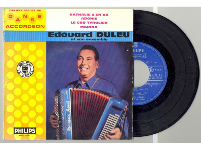45 Tours EDOUARD DULEU "NATHALIE S'EN VA" / "LE COQ TYROLIEN"