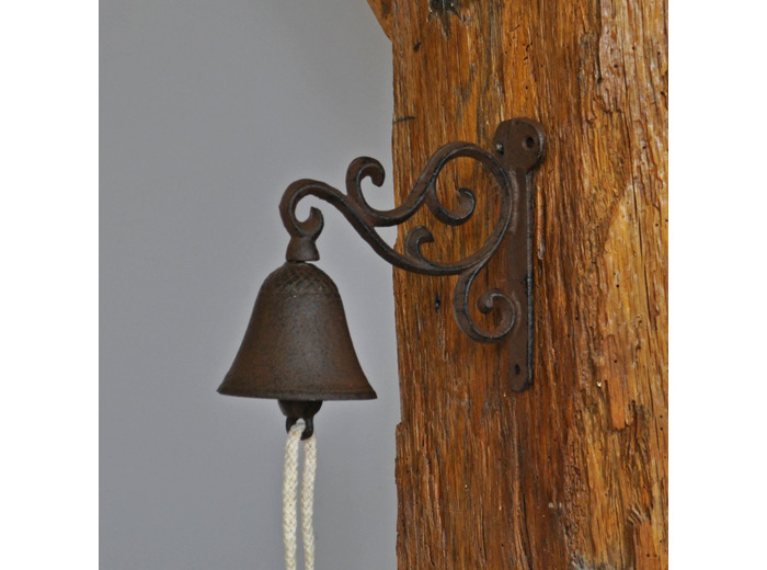 Cloche carillon fonte Volutes 20x10x15cm