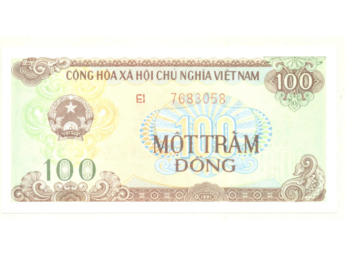 VIET NAM 100 DONG 1991 SERIE EI NEUF (W105a)