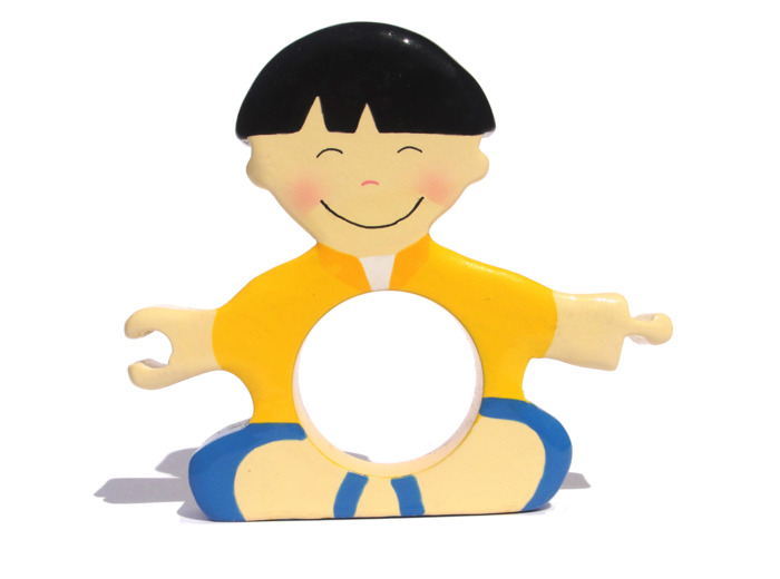 Rond de Serviette Asiatique Garçon 13x12cm