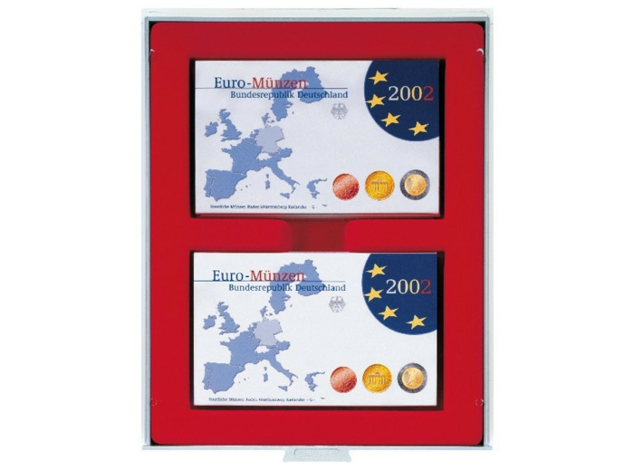 MEDAILLIER SPECIAL POUR COLLECTIONNEURS 2 compartiments rectangulaires (lindner)
