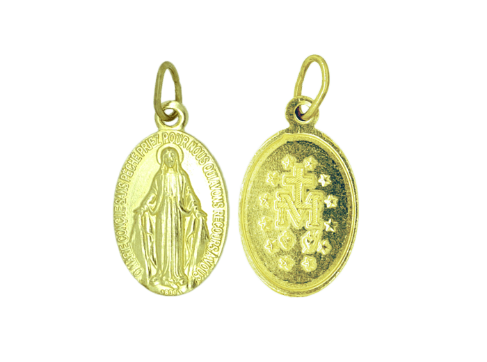 Médaille 19mm en Aluminium Doré - MIRACULEUSE