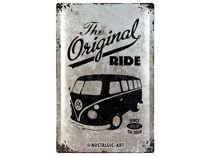 Plaque métal Combi VW - The Original Ride - 40x60 cm.
