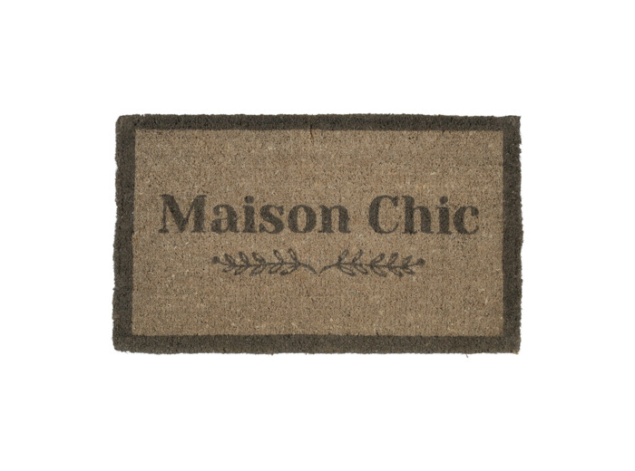 Paillasson maison chic marron coco 73x43x73cm
