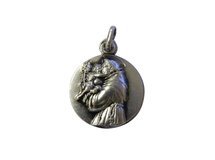 Médaille 15mm en Métal Argenté - SAINT ANTOINE