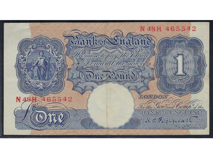 GRANDE BRETAGNE 1 POUND (1940-48) SERIE N48H TTB+
