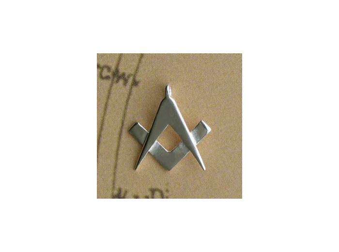 Pendentif équerre et compas maître en argent
