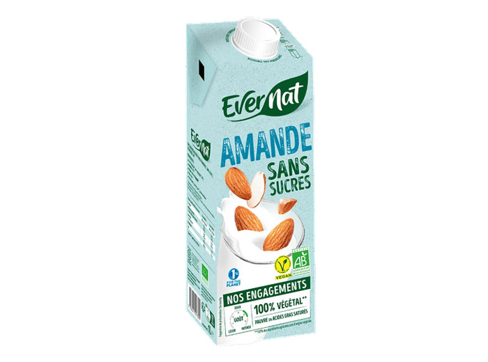 Boisson Amande sans sucres Bio-1L-Evernat