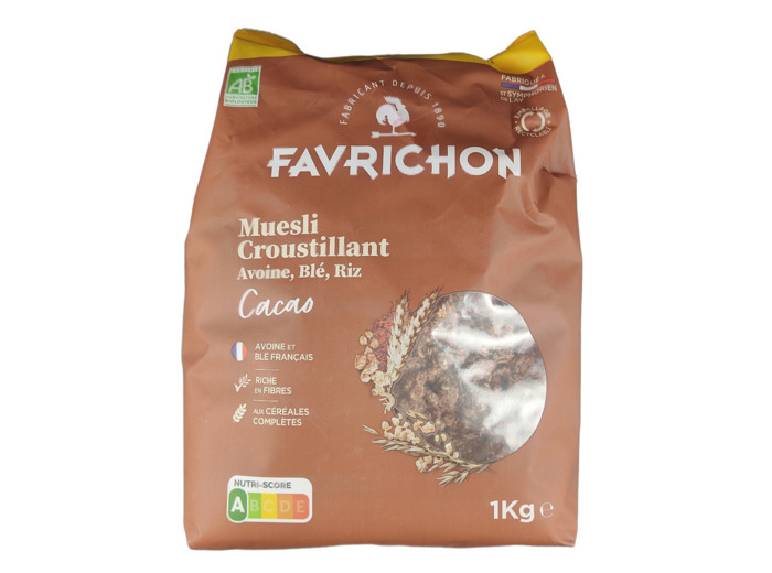 Muesli Croustillant Cacao 1kg Bio