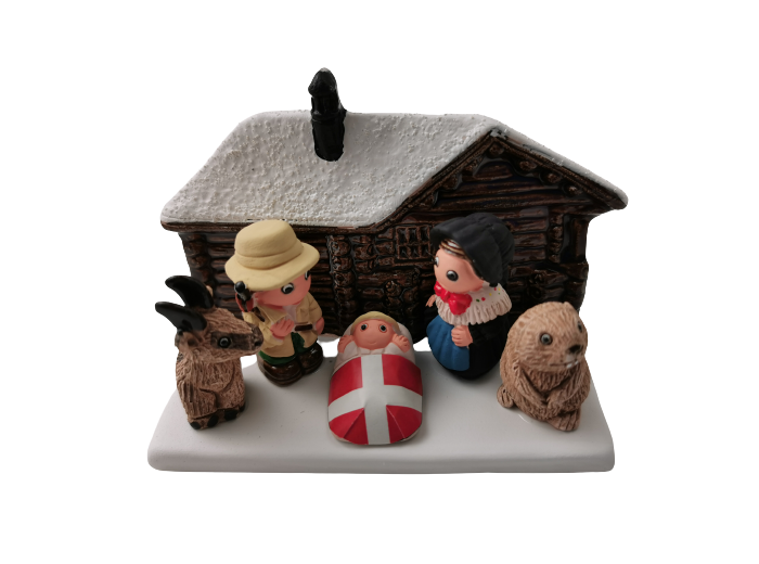 CRECHE en céramique BLOC 8x7cm- ALPES