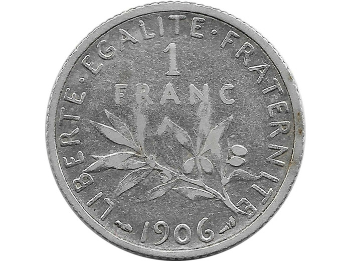 FRANCE 1 FRANC SEMEUSE 1906 TTB-