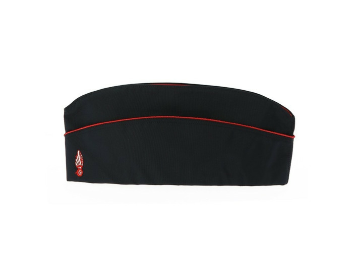 CALOT SAPEUR POMPIER GRENADE ARGENT FIL ROUGE