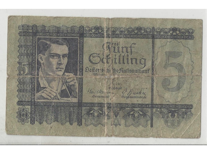 AUTRICHE 5 SCHILLING SANS Numero 01 07 1927 TB