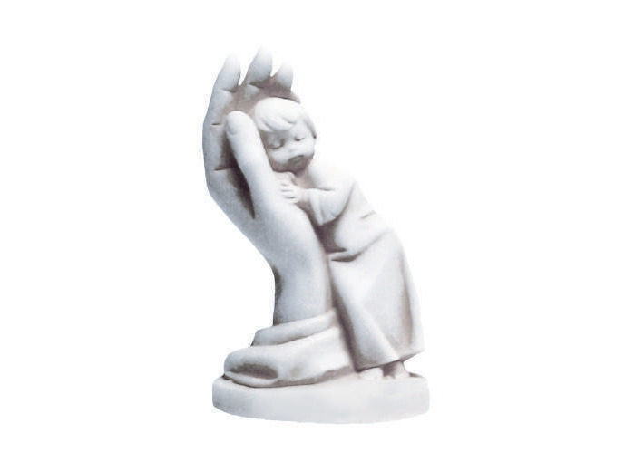 Rêve de Garçon - Statue en albâtre 11cm -Blanc