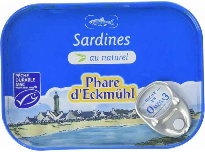 Sardines au naturel 95g ne Phare d Eckmühl