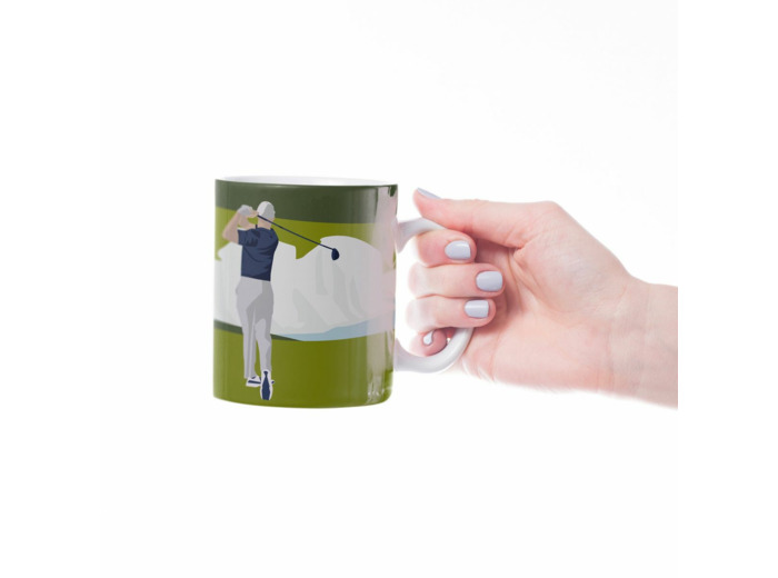Tasse "Golf au Seven Sisters" - Personnalisable  | Tasse golf | Artiste Sportive