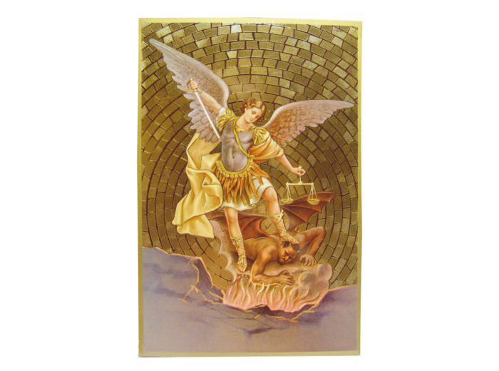 Plaquette Dorée 10x15,5cm - ST MICHEL