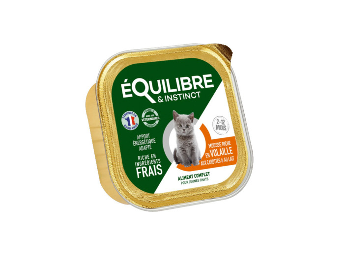 Équilibre & Instinct CHATON, Mousse riche en volaille & aux carottes - 85g