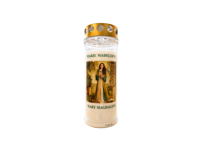 Bougie Funéraire 160 Heures Marie Madeleine avec Prière