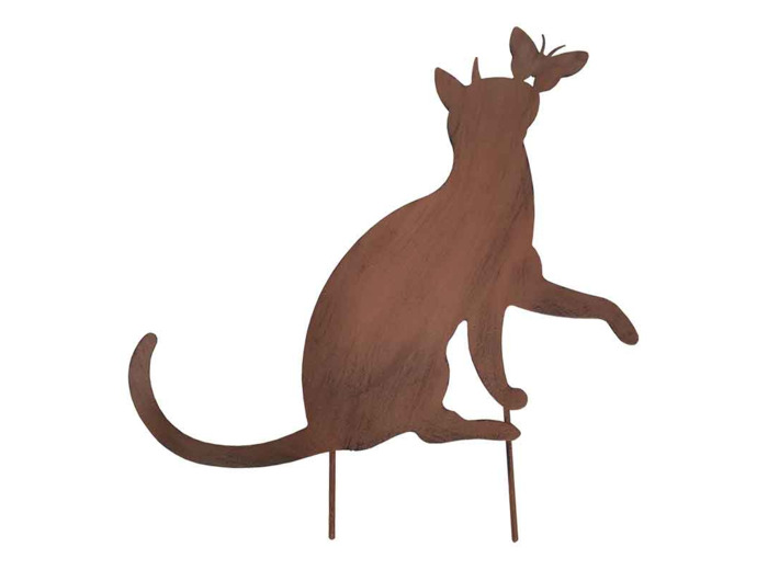 Silhouette chat fer 34x36x2cm