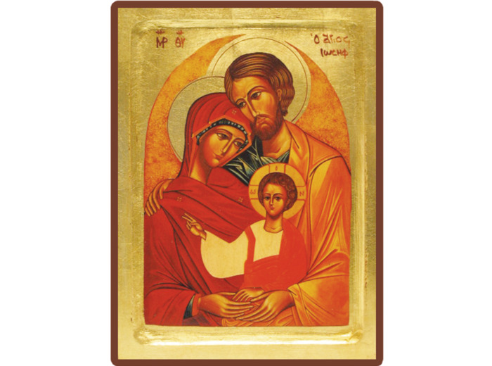 Icône dorée incurvée 18*23cm - STE FAMILLE