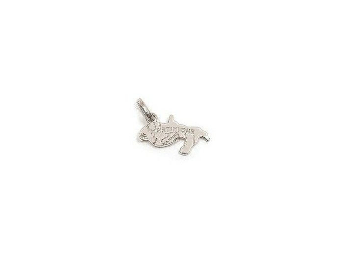 Pendentif en Argent 925 - CARTE MARTINIQUE 20mm