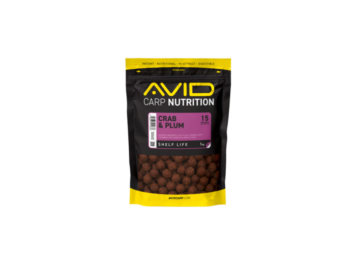 boilies crab et plum avid carp