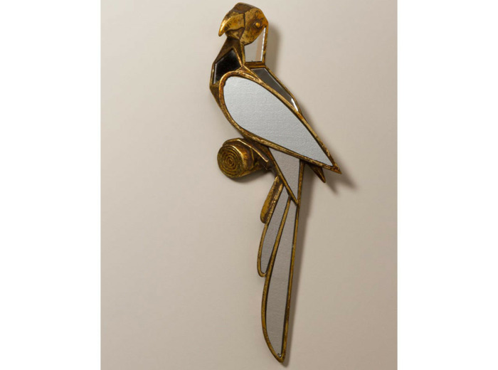Miroir perroquet Chehoma  or 42x6x15cm