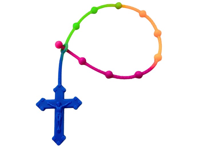 Dizainier en Silicone Perles D5mm Multicolore 28.5cm